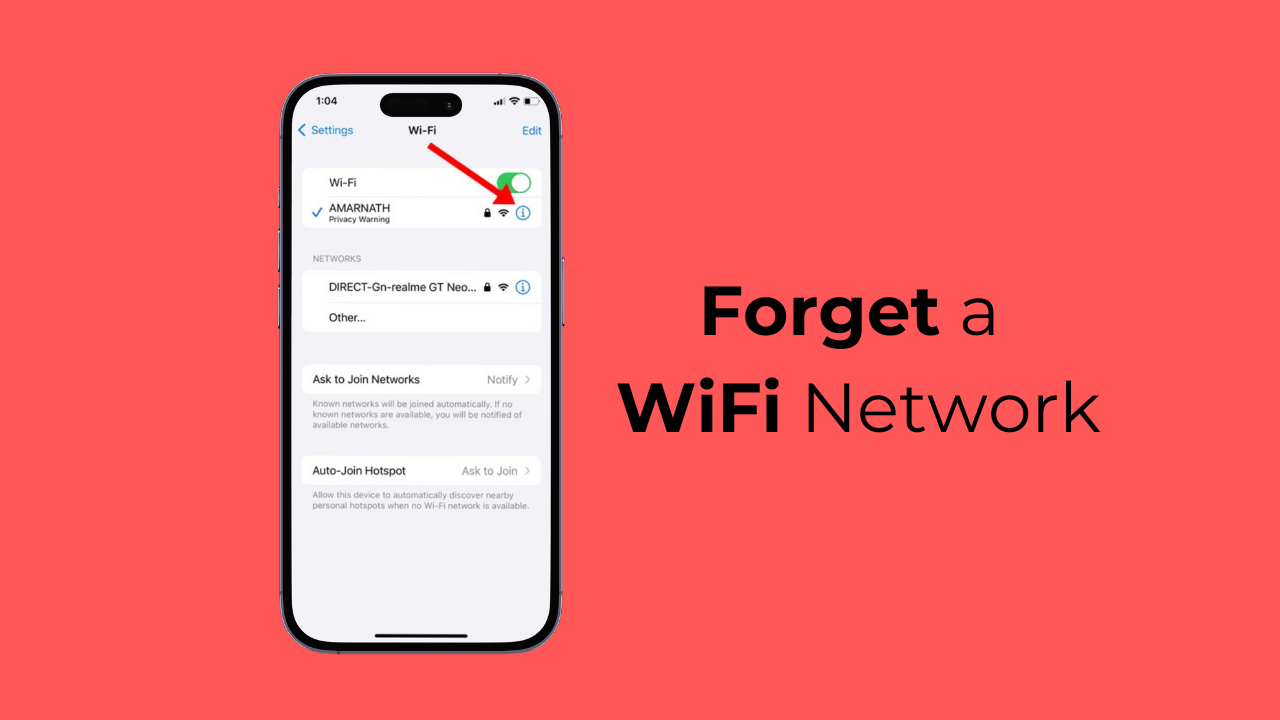 How to Forget a WiFi Network on iPhone